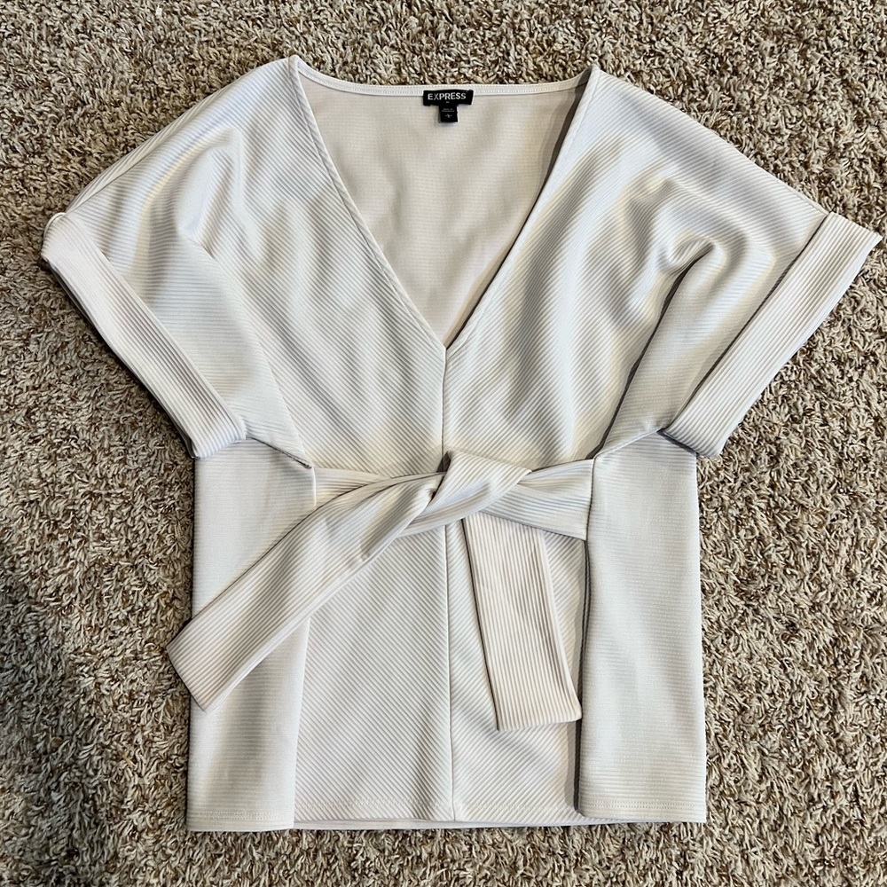Express tie front dress blouse
